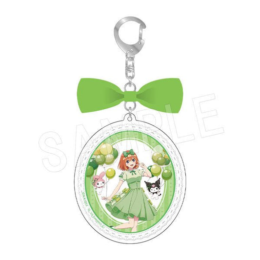 [YOTSUBA / GREEN] "The Quintessential Quintuplets x My Melody & Kuromi Balloon & Ribbon" Acrylic Keychain - Rosey’s Kawaii Shop