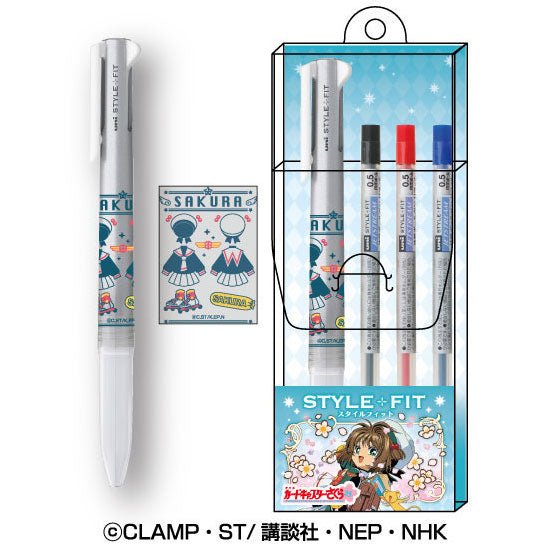 [BLUE] JETSTREAM Style-Fit Cardcaptor 3-Color Pen Kit - Rosey’s Kawaii Shop
