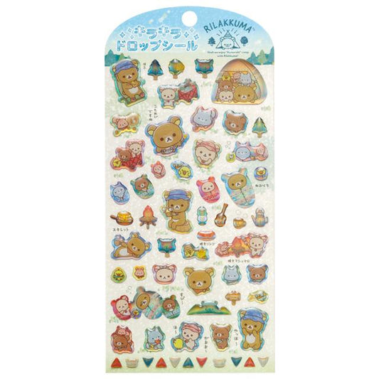 [Komorebi Camp] Rilakkuma "KiraKira" Sticker Sheet - Rosey’s Kawaii Shop