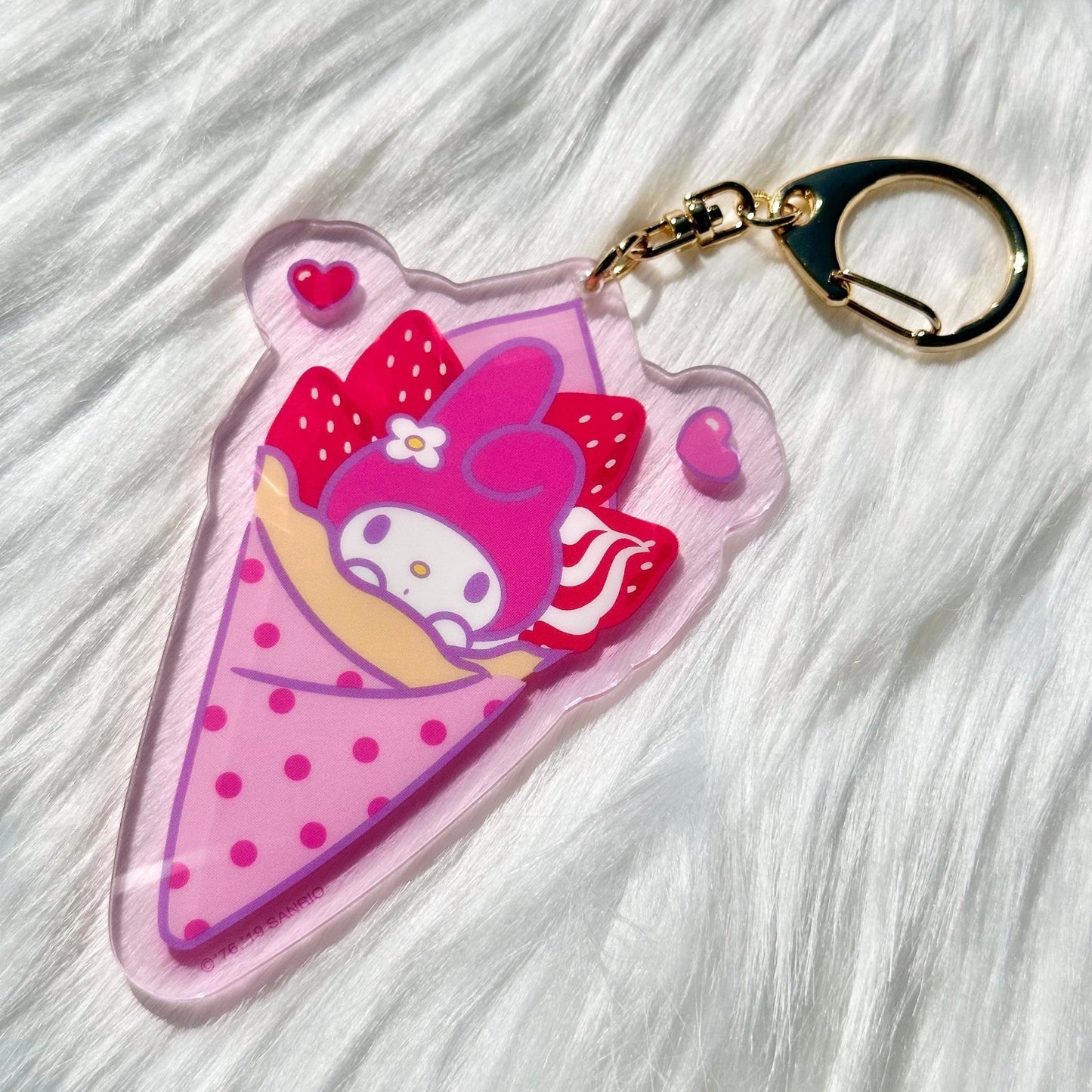 [MY MELODY] Sanrio "Crepe" Keychain - Rosey’s Kawaii Shop