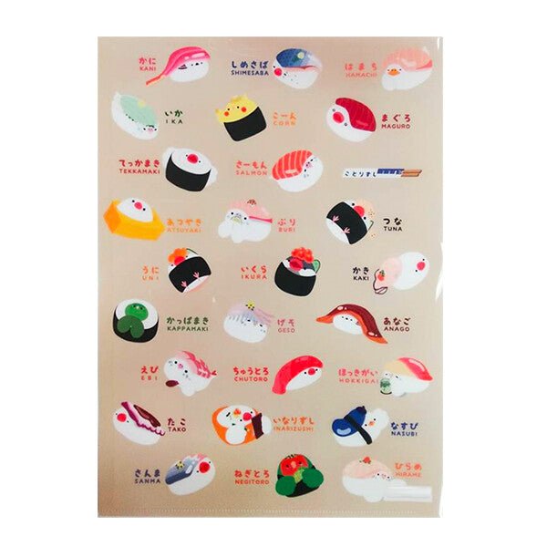 [SCATTERED] "Kotori Sushi" A4 File Folder - Rosey’s Kawaii Shop