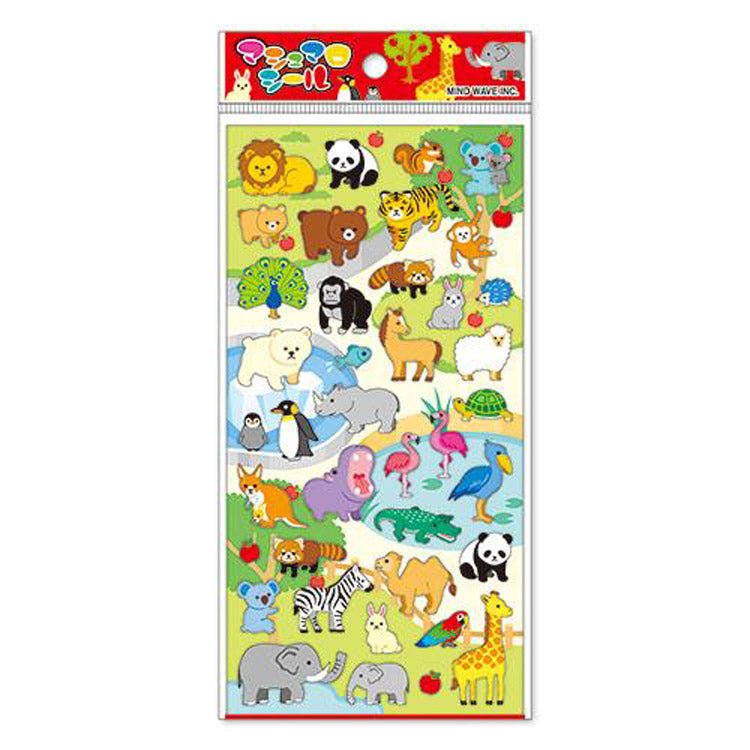 "Zoo Animals" Marshmallow Sticker Sheet - Rosey’s Kawaii Shop